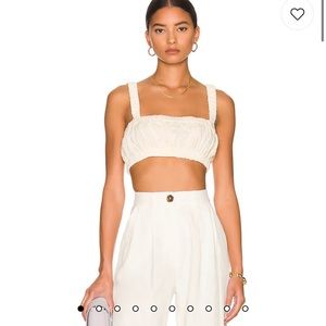 Heather Crop Top in White in Natural White
anna nata size xs